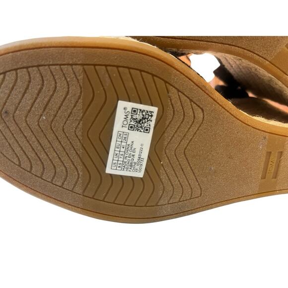 TOMS Marisela Wedge Sandal 7510534 Black Size 9.5 NWT - Picture 8 of 8